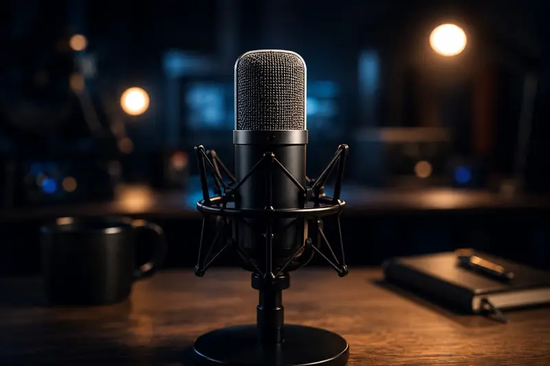 Studio microphone for podcast audio restoration